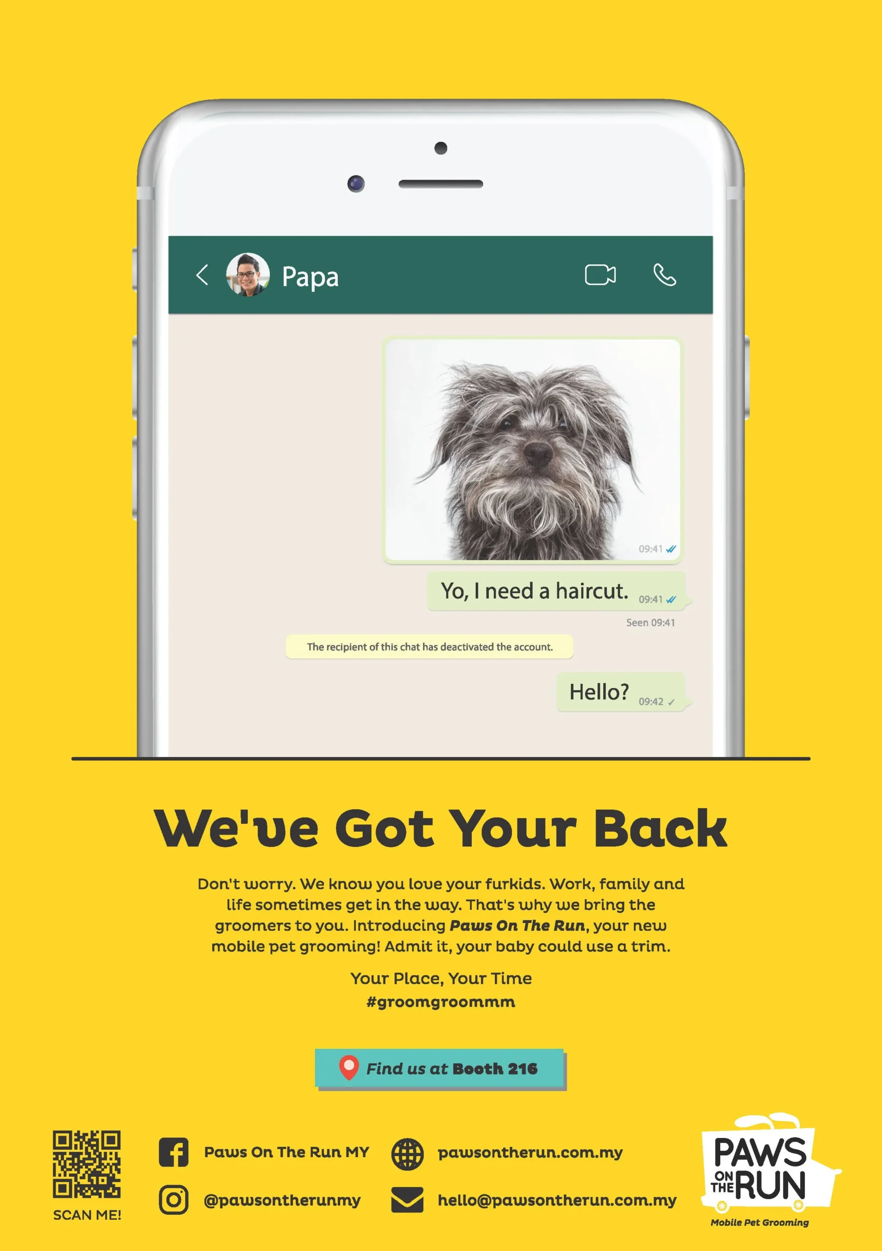 Paws On The Run print ad concept — second variant