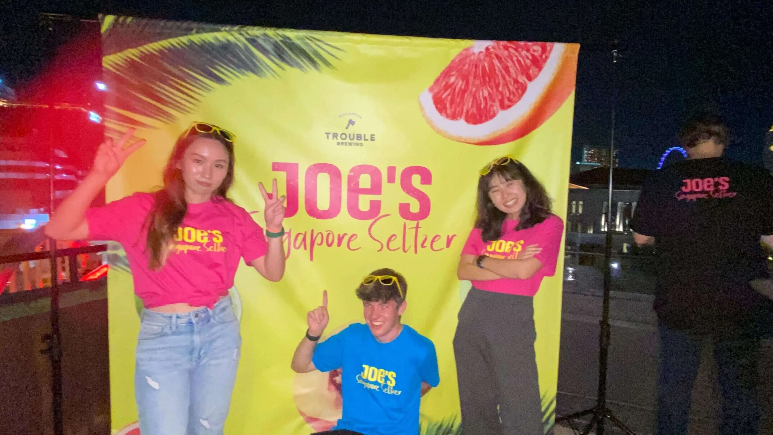 Photo at Joe’s Singapore Seltzer activation booth