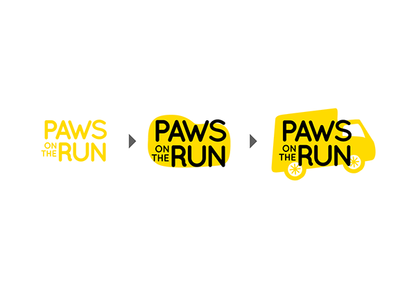 Paws On The Run logo evolution — stage 1