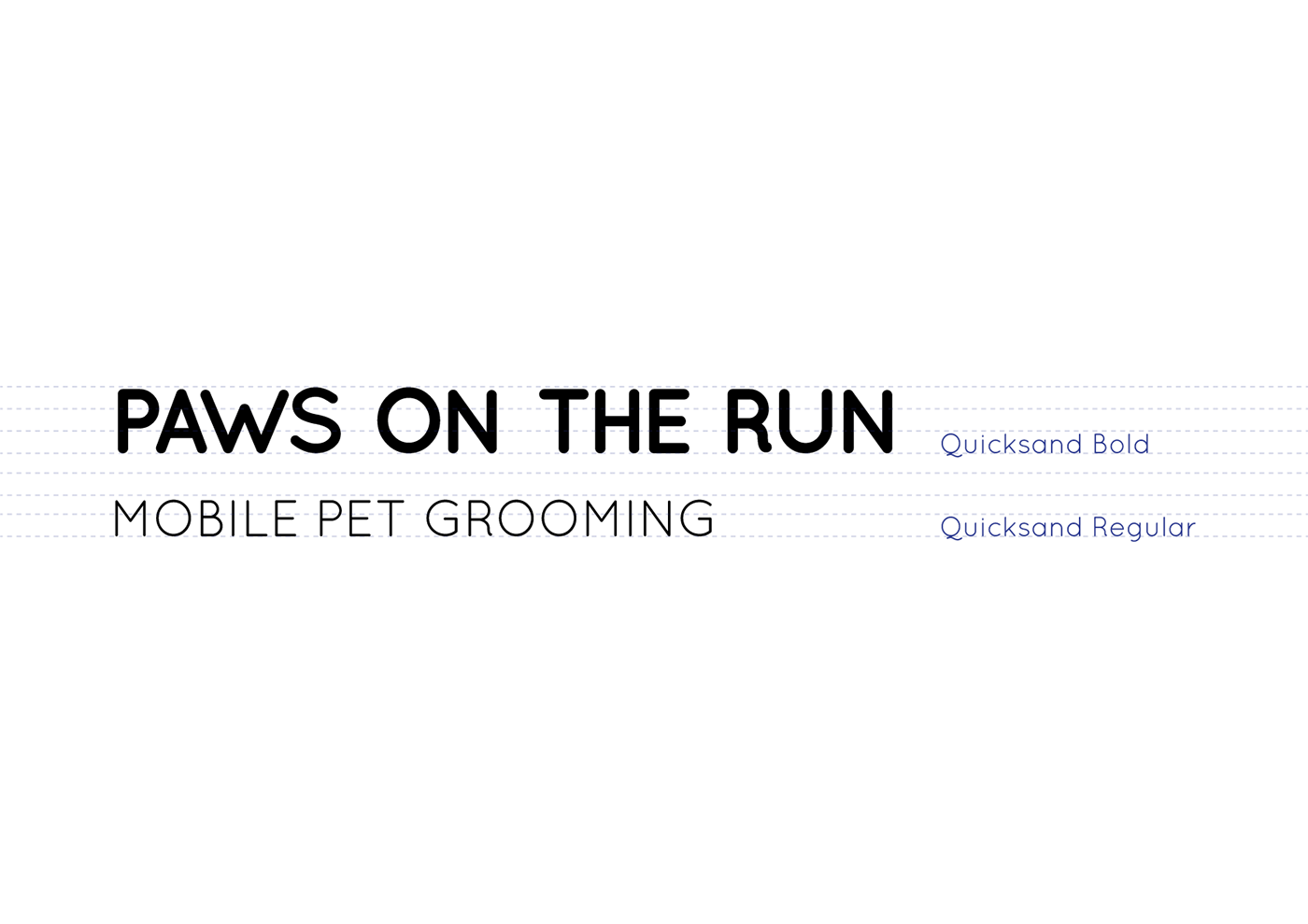 Paws On The Run — typography system